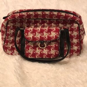 Vera Bradley tweed satchel.